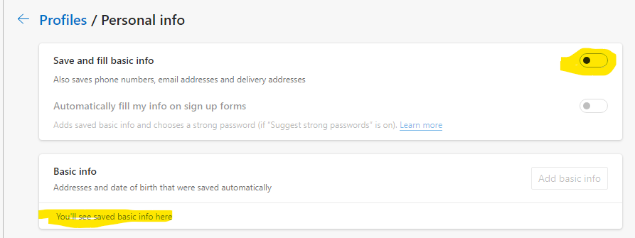 Turn Off Internet Browser Auto Complete Setting