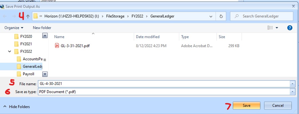 Report Preview, Print and Save Options